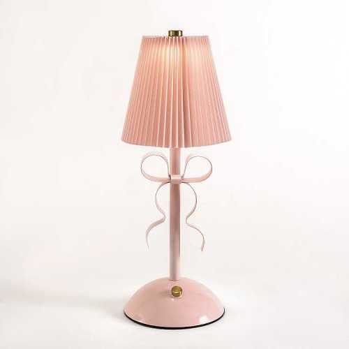 Pink Bow Metal LED Table Lamp | Kirklands Home