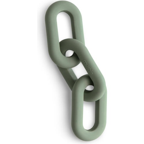 Mushie Links Silicone Teether, Dried Thyme
