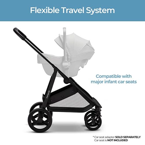 Mompush Wiz 2-in-1 Convertible Baby Stroller with Bassinet Mode - Foldable Infant Stroller to Explore More as a Family - Toddler Stroller with Reversible Stroller Seat - Khaki