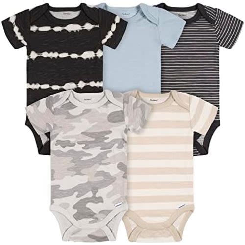 Gerber baby-boys 5-pack Short Sleeve Variety Onesies Bodysuits