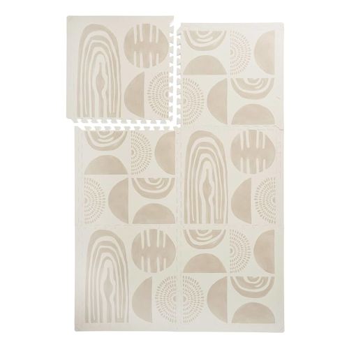 Amazon.com : PopsyKosy Premium Exercise & Baby Foam Play Mats - Stylish & Large Non-Toxic Odorless Floor Mat - 6 Tiles - Spacious 6ft x 4ft - Peel-Resistant Reinforced Ver.- Soft Thick, Waterproof - Desert Sand : Baby
