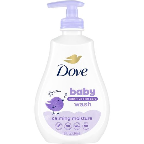 Baby Dove Sensitive Skin Care Baby Wash Calming Moisture For a Calming Baby Bath Wash Hypoallergenic and Tear-Free, Washes Away Bacteria 13 fl oz