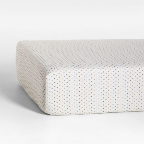 Modern Star Multicolor Organic Cotton Baby Crib Fitted Sheet