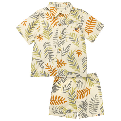 Modern Moments by Gerber Toddler Boy Resort Shirt and Short Outfit Set, 2-Piece, 12 Months - 5T