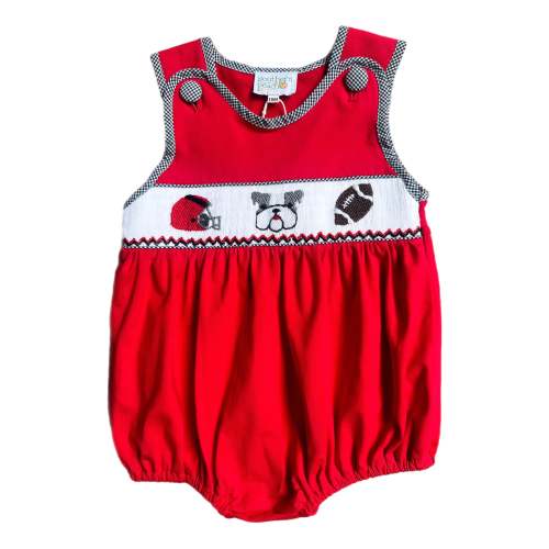 Smocked Bulldog Football Bubble