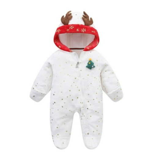 Baby Jumpsuit Snowsuit for 0-9 Months , Bear Snowsuit Fluffy Winter Keep Warm , Romper Warm Coat Size 3 Months-6 Months