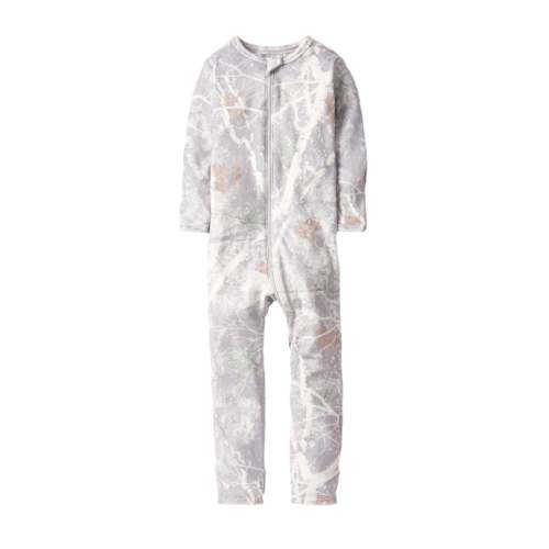LB x Baby Breez Long Sleeve Snow Camo Romper Pajamas
