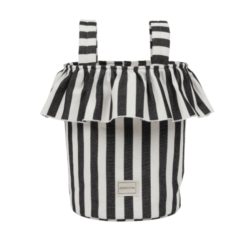 Basket Stripes - Black + White - Minicoton