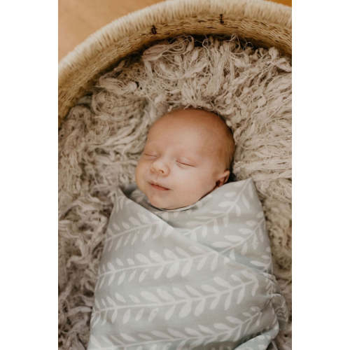 Tapestry Green Swaddle - baby swaddle blankets