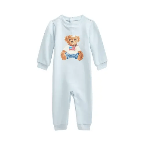 Beryl Blue - Polo Unisex Polo Bear Fleece Coverall - Baby