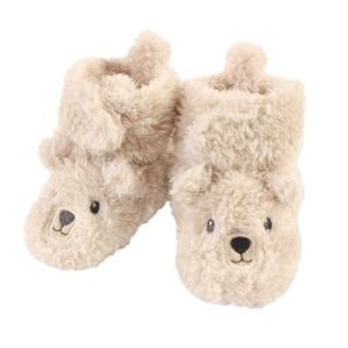Hudson Baby Baby and Toddler Cozy Fleece Booties, Bear, 18-24 Months