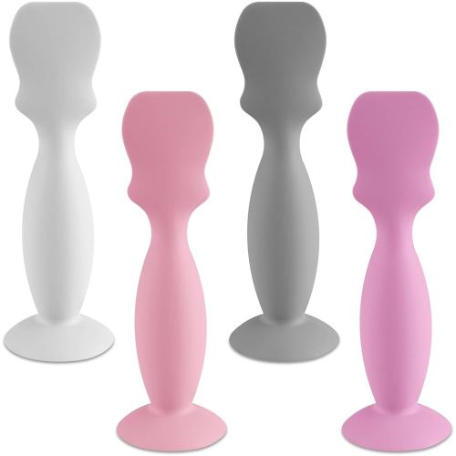 4 Pack Baby Diaper Cream Brush, Diaper Cream Spatula Applicator Silicone Baby Butt Paste Spatula for Babies, Newborn (White, Gray, Pink, Soft Lilac)