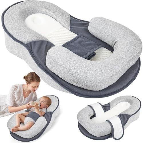 Feeding Pillow Anti Overflow Feeding Pillow for Reducing Spit-Up, Safety Nursing Pillow