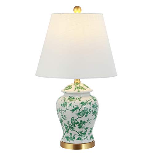 JONATHAN Y JYL3005B Penelope 22" Chinoiserie Classic LED Table Lamp Cottage Traditional Bedside Desk Nightstand for Bedroom Living Room Office College Bookcase LED Bulb Included, Green/White