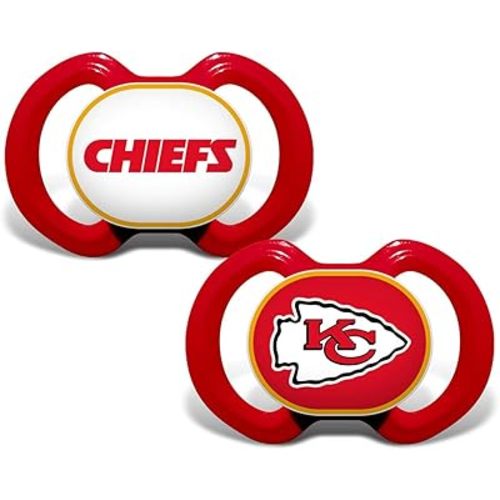 BabyFanatic Pacifier 2-Pack - NFL Kansas City Chiefs - Officially Licensed League Gear