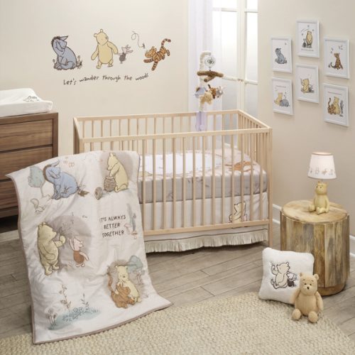 Disney Baby Pooh Bear & Pals Cotton 3Piece Nursery Crib Bedding Set – Lambs & Ivy