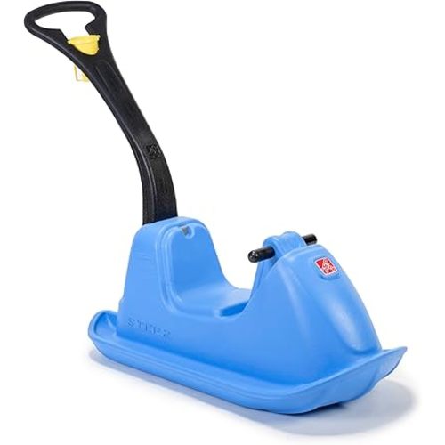 Step2 Push Around Sled, Kids Ride On Toy & Outdoor Snow Toboggan, Made of Durable Plastic, Max Weight 40 lbs., for Toddlers 1.5-3 Years Old, Blue