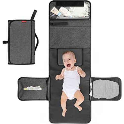 Portable Diaper Changing Pad, Travel Changing Pad for Newborn, Changing Pad Waterproof, Diaper Pad Changing Mat with Wipes Pocket, Changing Pad for Baby Shower