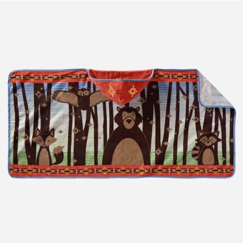 WOODLAND NEIGHBORS HOODED TOWEL