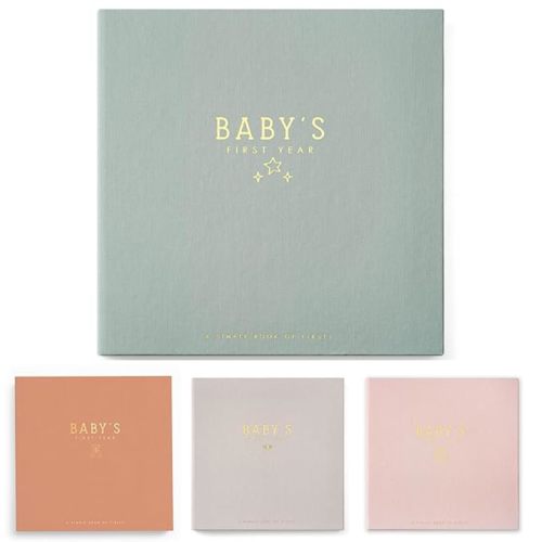 Lucy Darling Baby Memory Book, Luxury Baby First Year Book & Photo Album for Baby Boy/Girl, Keepsake Baby Books & Journals, Gender Neutral Memories & Milestone Book, Pregnancy Gift - Celestial Skies