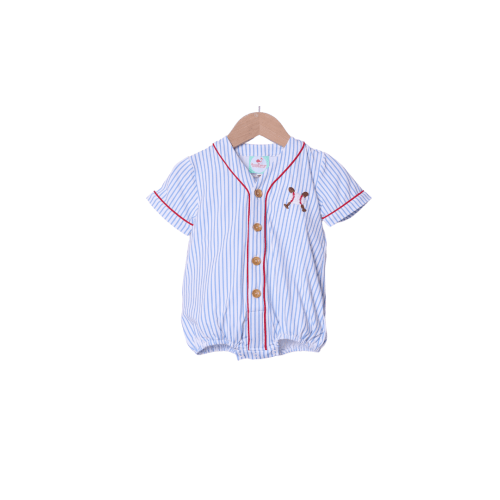 Blue Stripe Baseball Jersey Bubble