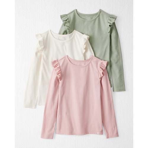 Girls 3-Pack Organic Cotton Ribbed Tees - Little Planet | Carter's