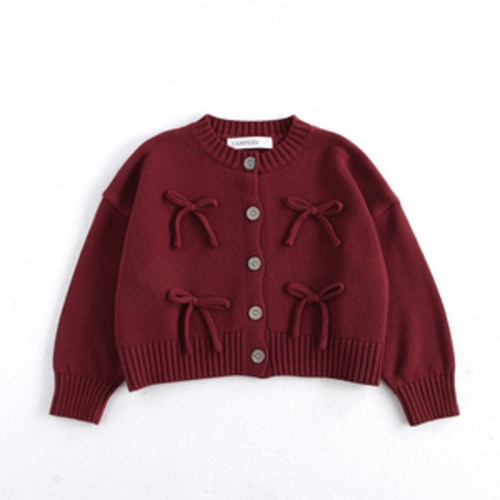 Cherry Bow Knitted Cardigan – Teeny Mini Me