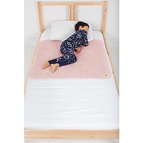 PeapodMats Bedwetting & Incontinence Waterproof Bed Mat - Reusable Underpad. Secure Placement & Breathable. Washable. Enviro Friendly 3x3 (Peach/Pink) Mattress Protector & Pee Pad for Kids & Adults