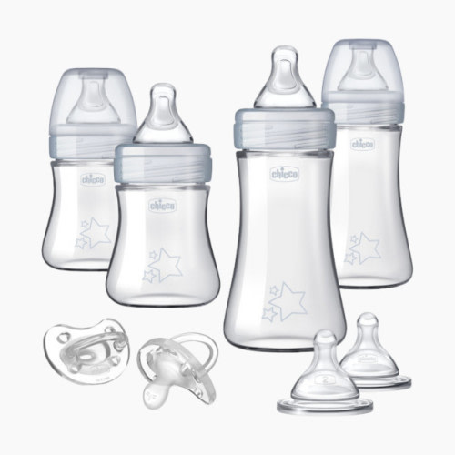 Chicco Duo Newborn Hybrid Baby Bottle Starter Gift Set with Invinci-Glass - Neutral