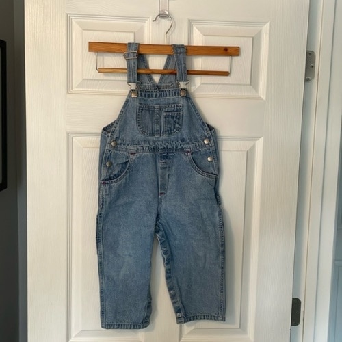 Vintage Baby Gap Classic sz 30-36 mos - 100% Cotton Denim Overalls washed denim
