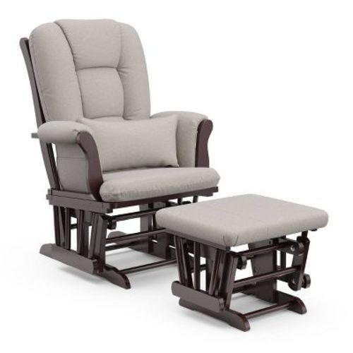 Storkcraft Tuscany Glider Nursery Rocking Chair And Ottoman - Espresso/taupe Swirl