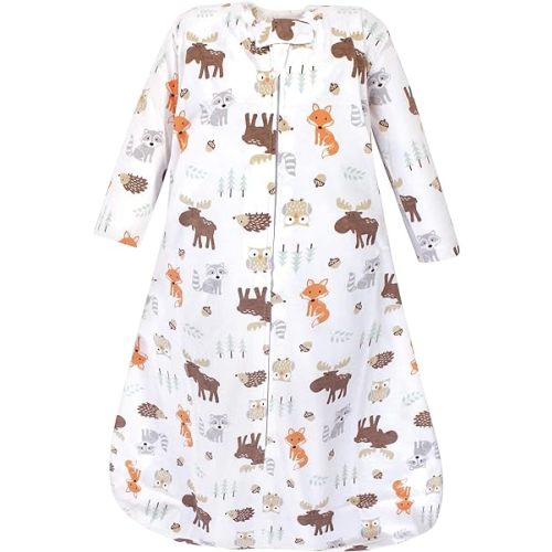 Hudson Baby Unisex Baby Long Sleeve Cotton Jersey Sleeping Bag, Boy Woodland, 0-6 Months