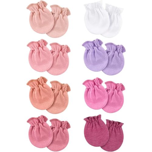 Newborn Baby Mittens No Scratch Cotton Elastic Wrist Gloves Infant Toddler Mittens for Baby Boy Girl 0-6 Months