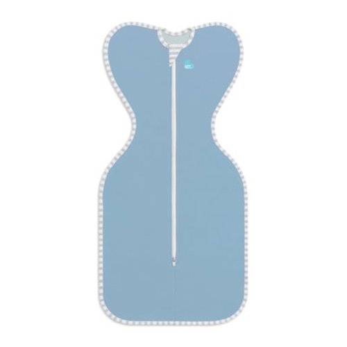 Love to Dream Swaddle Up™ Cotton 1.0 TOG Baby Sleep Sack, Arms Up Design, Twin Zipper, Small 8-13 lbs, Dusty Blue