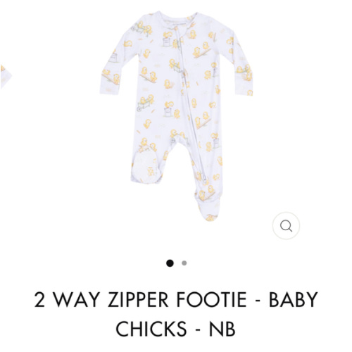 2 Way Zipper Footie - Baby Chicks – Angel Dear