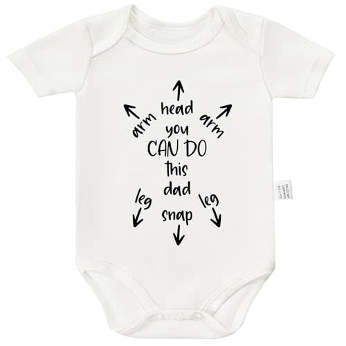 RETKCUL You Can Do This Dad Funny Bodysuit, Daddys Girls Baby Clothes, Newborn Boy Gifts Cotton Romper Outfits 0-24 Month
