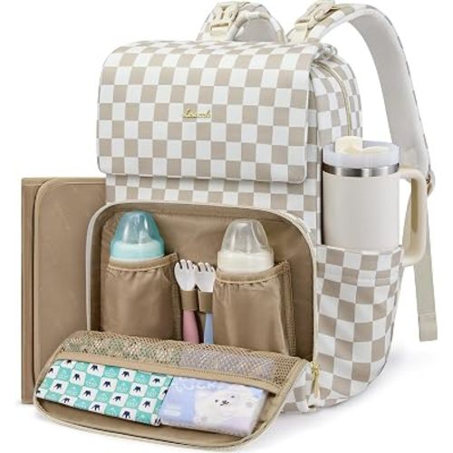LOVEVOOK Leather Diaper Bag Backpack for Women
