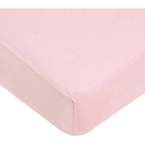 American Baby Company Fitted Crib Sheet 28" x 52", Soft Breathable Neutral 100% Cotton Jersey Sheet, Pink, for Boys and Girls, Fits Crib and Toddler Bed mattresses