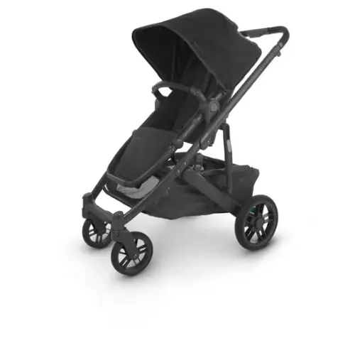 UPPAbaby Cruz V2 Pram - Black / Carbon / Black Leather (Jake) | Baby Bunting AU