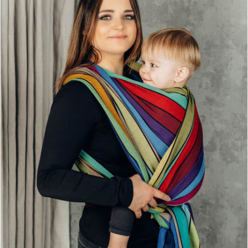 Baby Sling, Broken Twill Weave, (100% cotton) - CAROUSEL OF COLORS - size L
