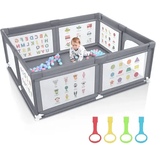 Baby Playpen for Babies and Toddlers, 71x60 Inches Thickening Tube Baby Playards Kids Activity Center with Anti-Slip Suckers Tear-Resistant Mesh