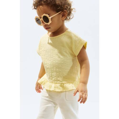 RUFFLE-TRIMMED TOP
