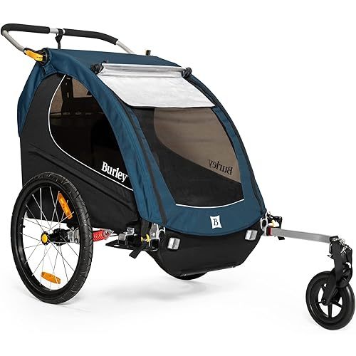 Burley Encore X, 2 Seat Kids Bike Trailer & Stroller (with ski attachment)