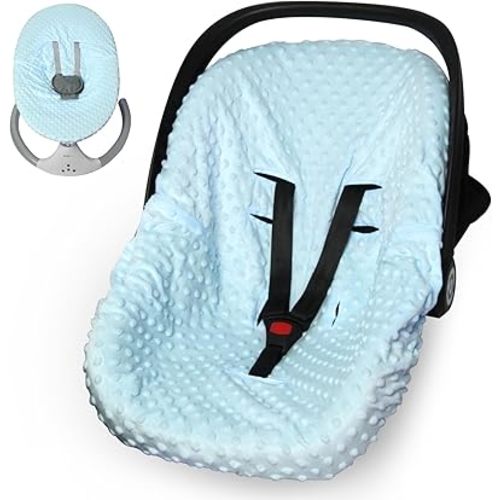 Infant Car Seat Cover Liner, Carseat Cover Liner and Protection for Baby Boys Girls, Soft Comfortable, Machine Washable, Universal Fit (Blue)