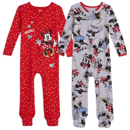 Disney Junior Baby Girls 2 Pack Zip Up Sleep N' Plays Newborn to Infant Sizes (Newborn - 24 Months)