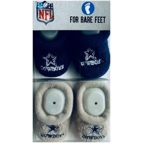 FBF - NFL Team Logo & Colors Infant Bootie Socks 0-12 Months - 2 Pack