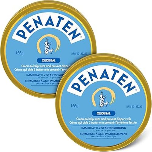 Penaten Original Medicated Diaper Rash Cream, Baby Diaper Rash Cream, Zinc Oxide, Pack of 2 x 166g