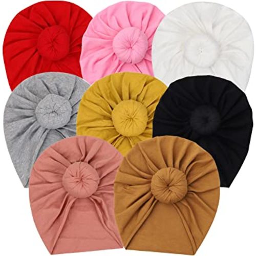 Baby Hats Newborn Baby Turban Baby Girls Hospital Hat Infant Toddler Kid Hat Big Hair Bow Top Knot Head Wrap