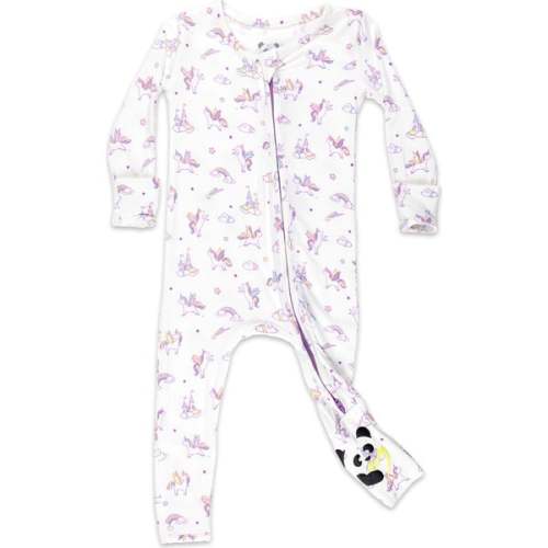 Unicorn Bamboo Convertible Footie, White - Bellabu Bear | Maisonette