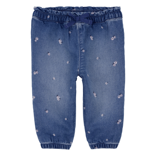 Baby Floral Print Knit-Like Denim Joggers - OshKosh | Carter's